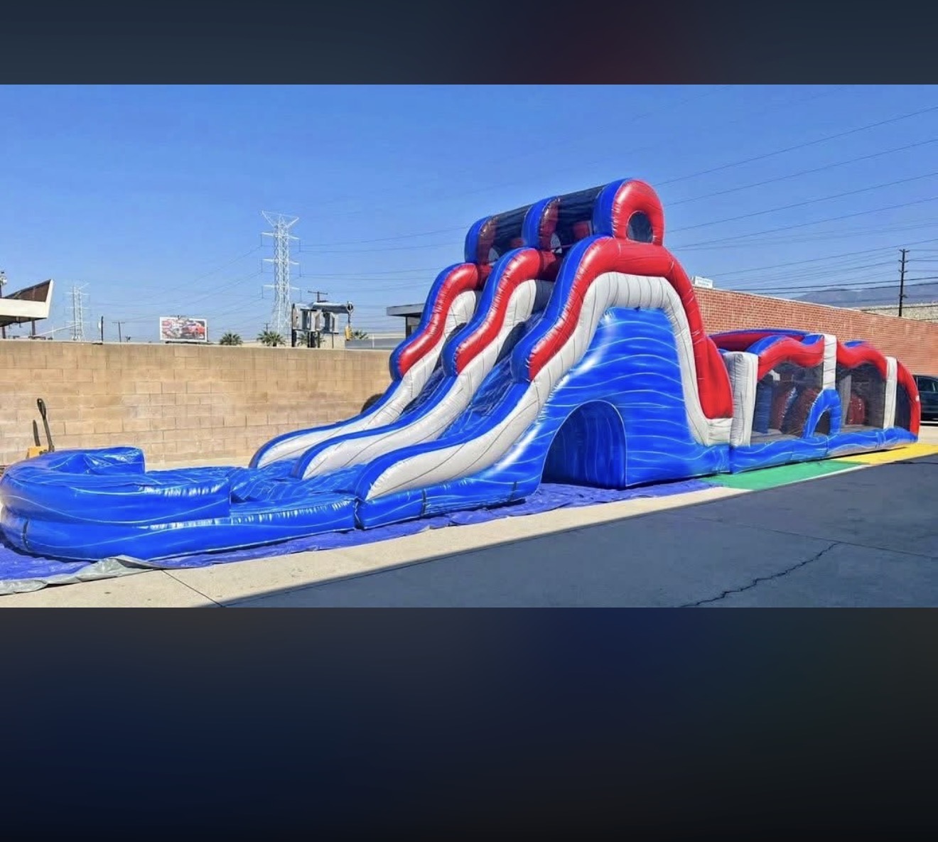 Combo unit bounce house with attached slide